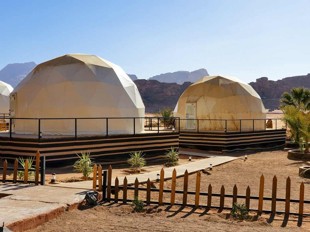 Martian tents Wadi Rum