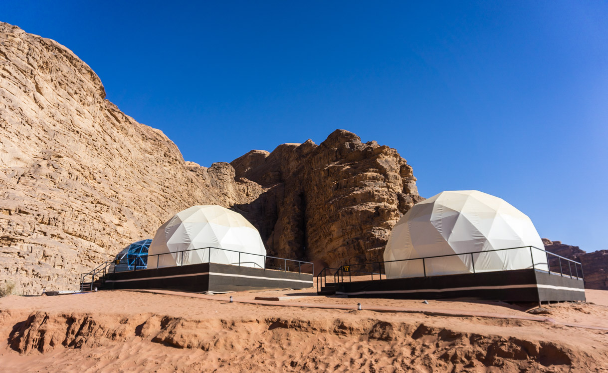 Martian tents Wadi Rum